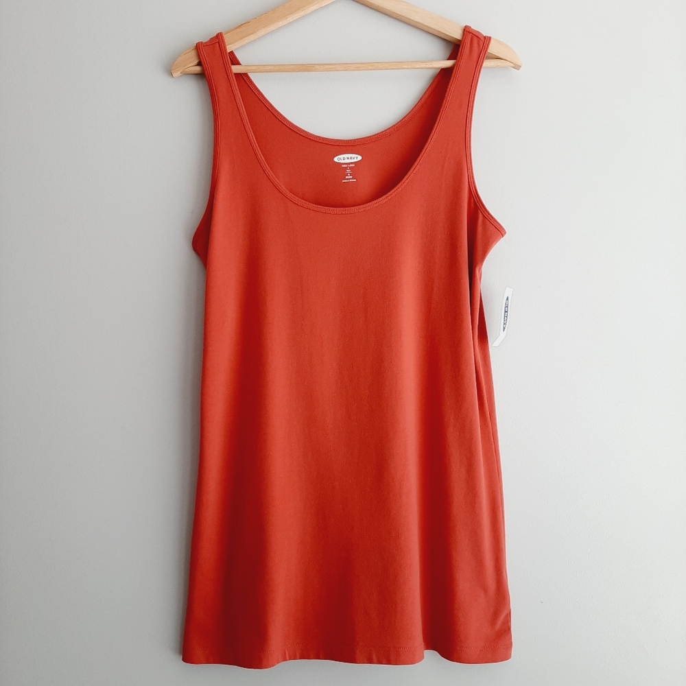 🍒 Old Navy NEW First Layer Long / Tall Scoop Neck Tank Top Sz L